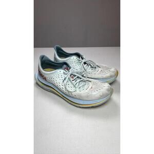 Hoka One One Kawana Women's Shoes White Blue Yellow Size 11.5D